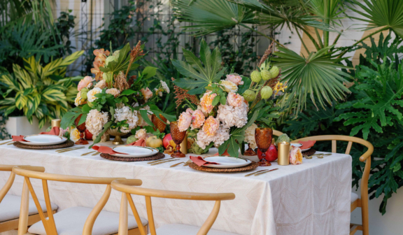 Wedding table plate setting