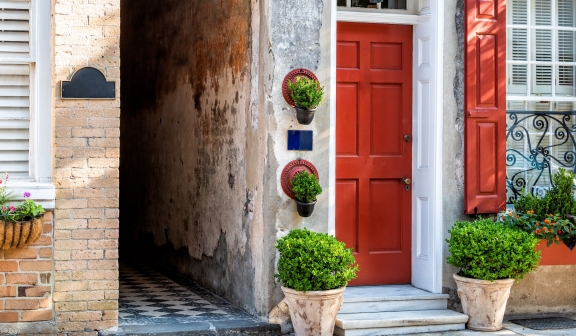 Charleston, USA downtown city street
