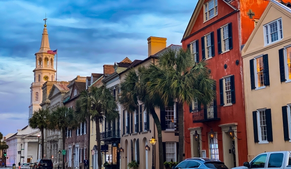 Downtown Charleston area in South Carolina