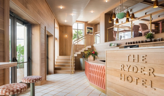 Lounge area at the Ryder Hotel