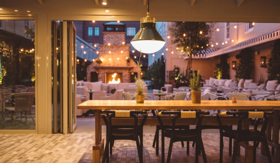 Frannie & The Fox courtyard