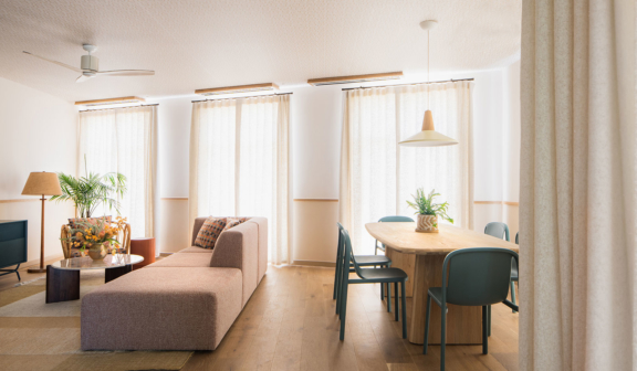 Living Area and Dining Room in Guest Room