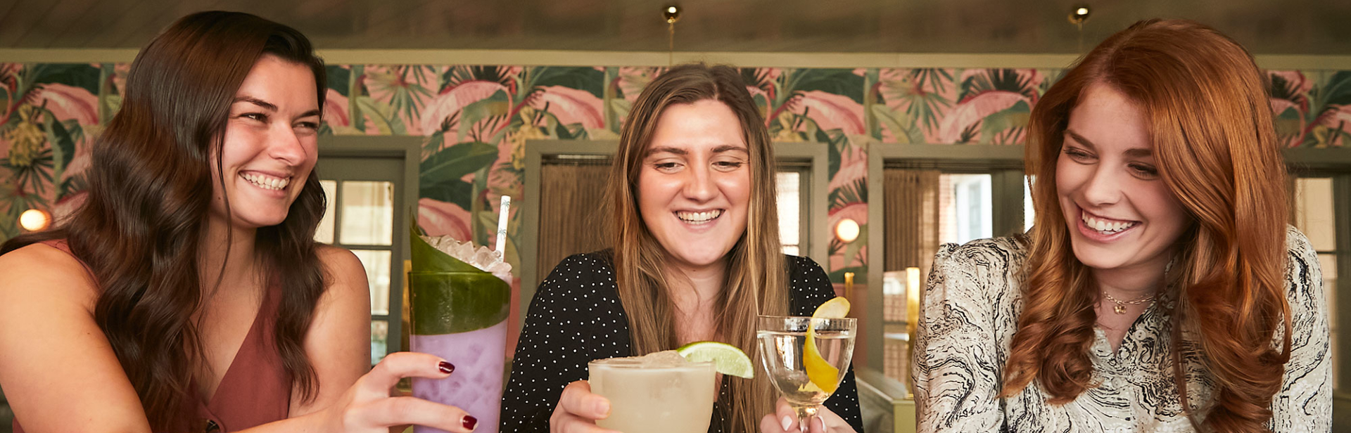 Friends having drinks at the bar