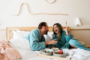 Couple with room service