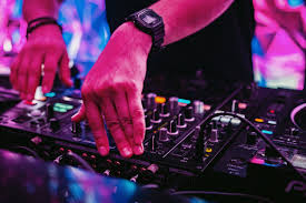 dj using equipment